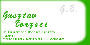 gusztav borzsei business card